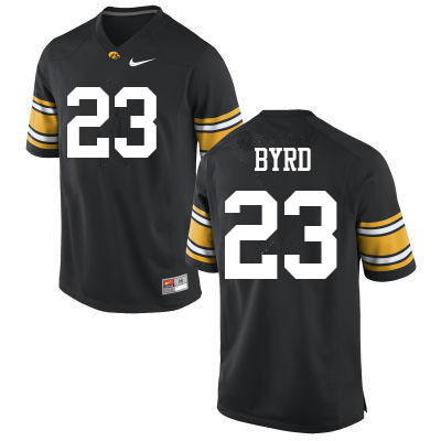Men #23 Shadrick Byrd Iowa Hawkeyes College Football Jerseys Sale-Black